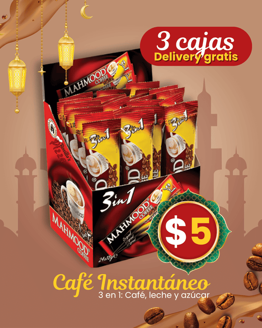 Café 3 en 1 leche y azúcar mahmood